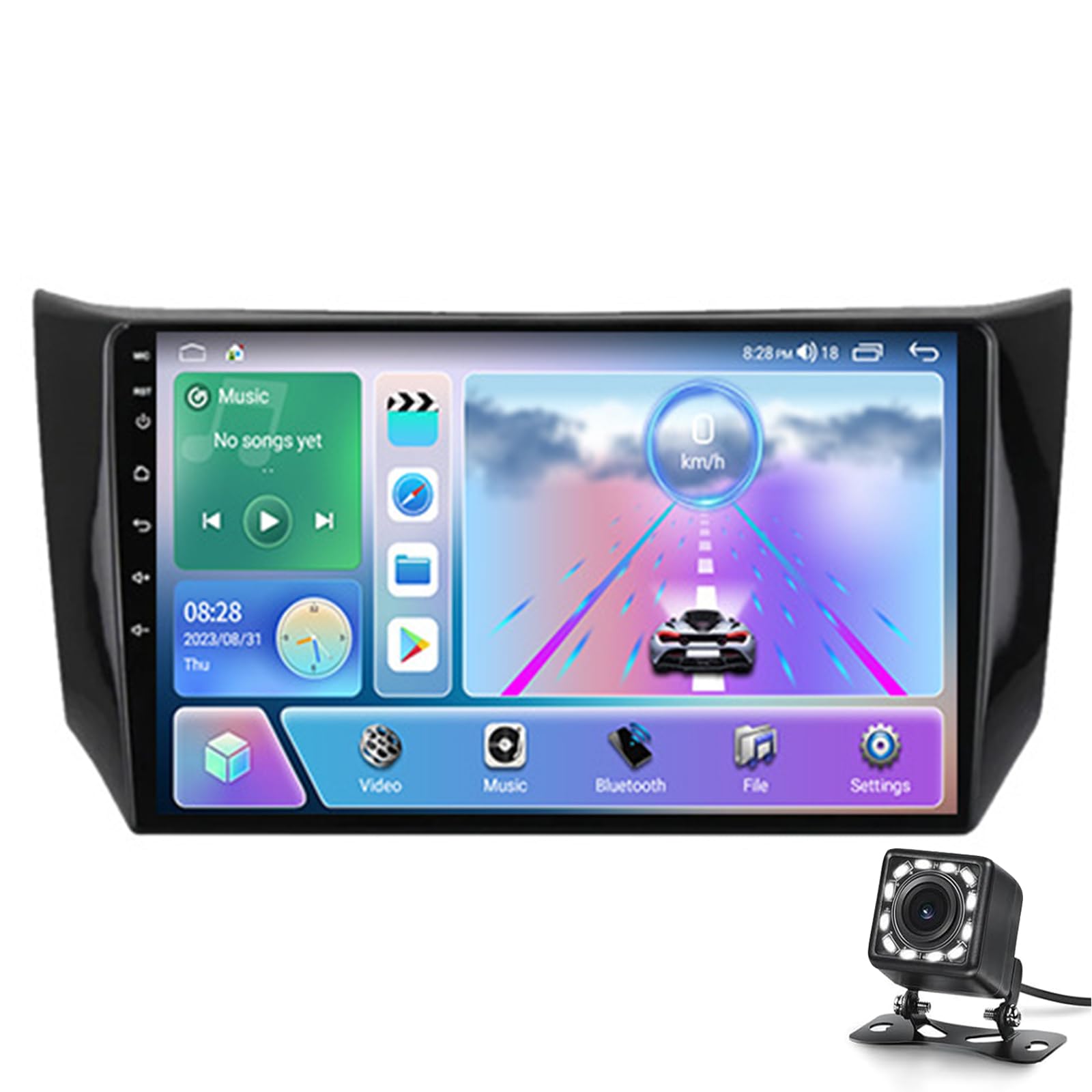 Keoaiob 10 '' Wireless Car Stereo Für Sylphy Sentra 2013-2018 Mit Carplay & Android Auto, Backup-Kamera-Auto Radio-GPS-Navigation Bluetooth Voice Control Mirror Link USB Fm Am(Color:M3:2GB+32GB) von Keoaiob