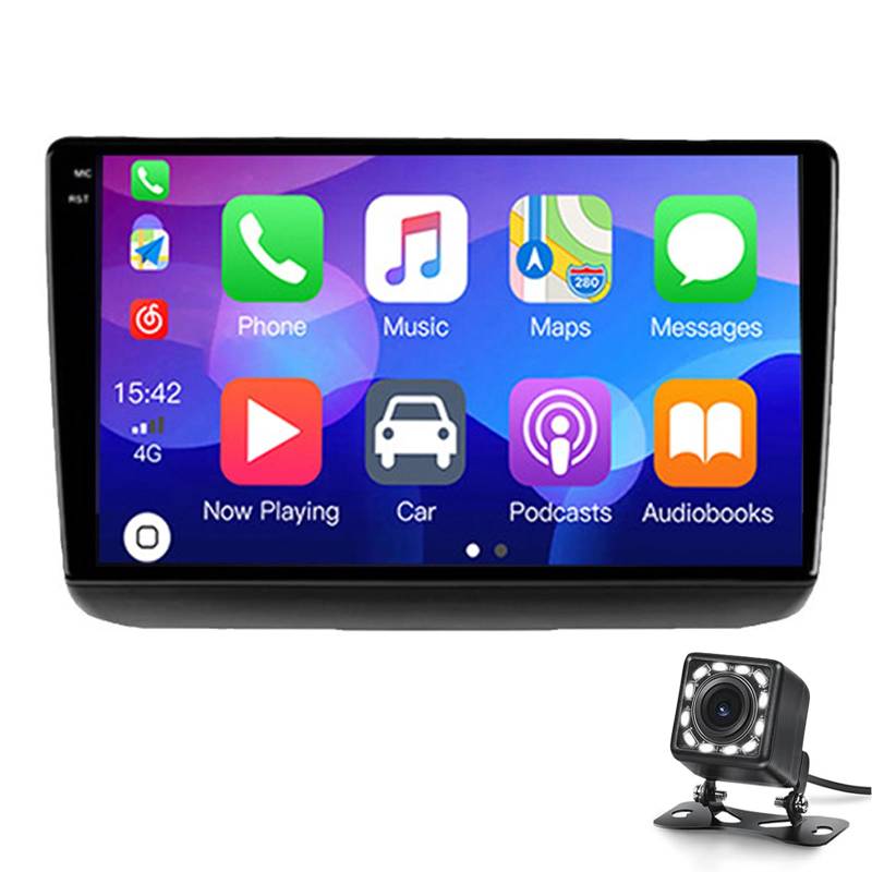 Keoaiob 9 Zoll Drahtloses Auto Stereo Für Jeep Grand Cherokee Wk2 2013-2020 Touchscreen Für Carplay & Android Auto Car Stereo Receiver Unterstützt Lenkradsteuerung Bluetooth Fm USB(Color:M100S) von Keoaiob