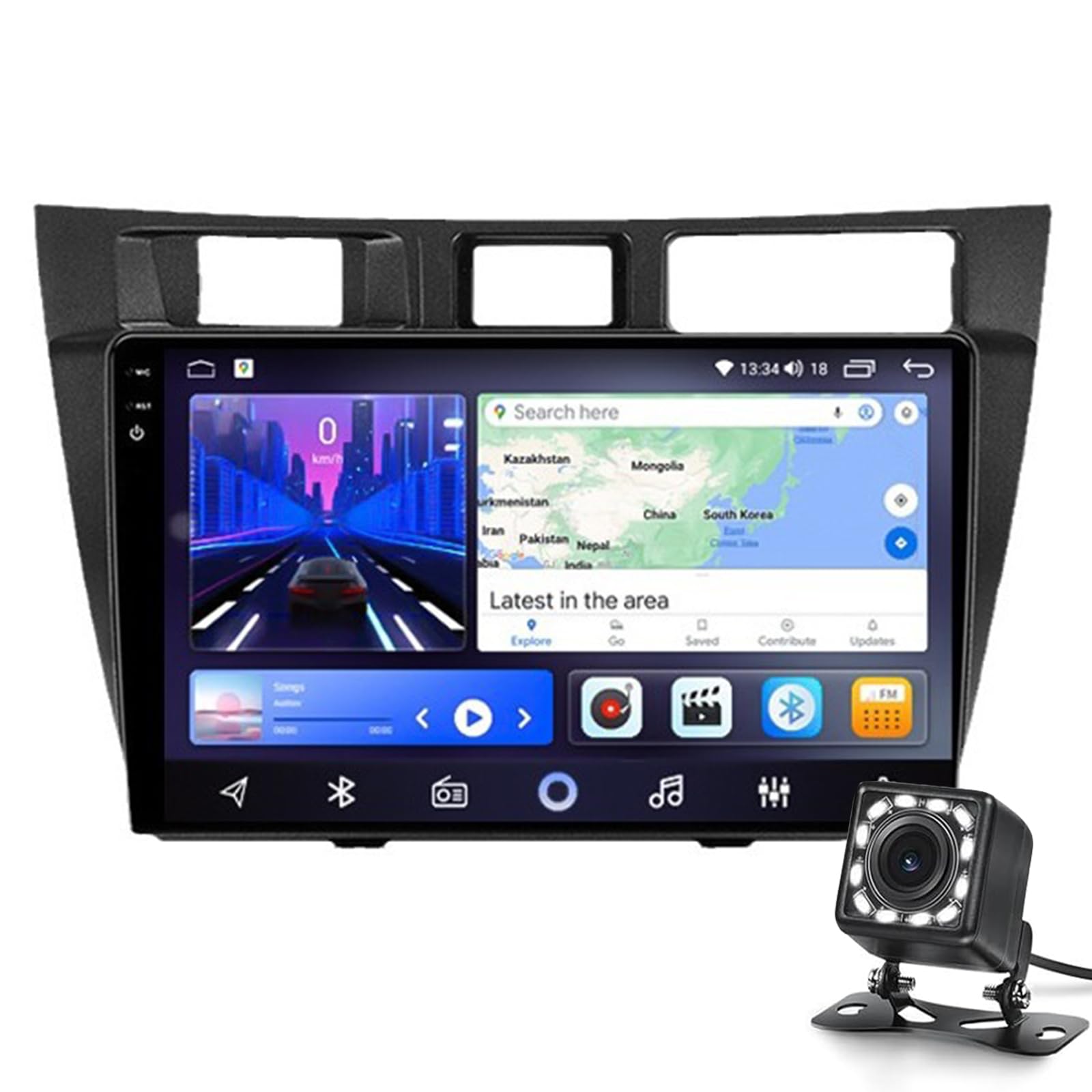 Keoaiob 9 Zoll Drahtloses Auto-Stereo Für Mark Ll 9 2000-2007 Mit Carplay & Android Auto, Tragbarer Touchscreen-GPS-Navigation Mit Live-Navigation, Sprachsteuer(Size:4G+32G) von Keoaiob