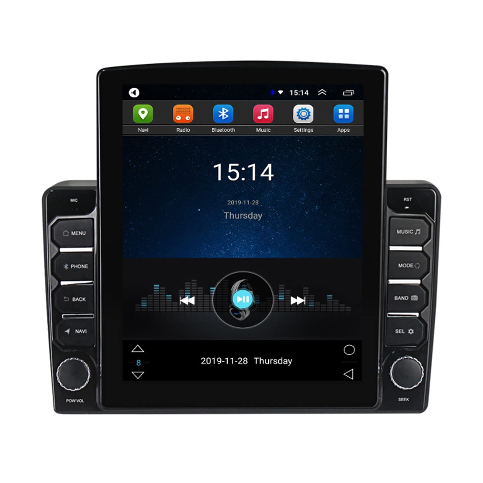 Keoaiob Android 14 Auto Radio Mit Carplay Für H1 2007-2015 Doppel-din-GPS-Navigation 9.7 '' Vertikaler Touchscreen 2.5d Temperierte Glaskopfeinheit Stütze Fm WiFi Bluetooth von Keoaiob