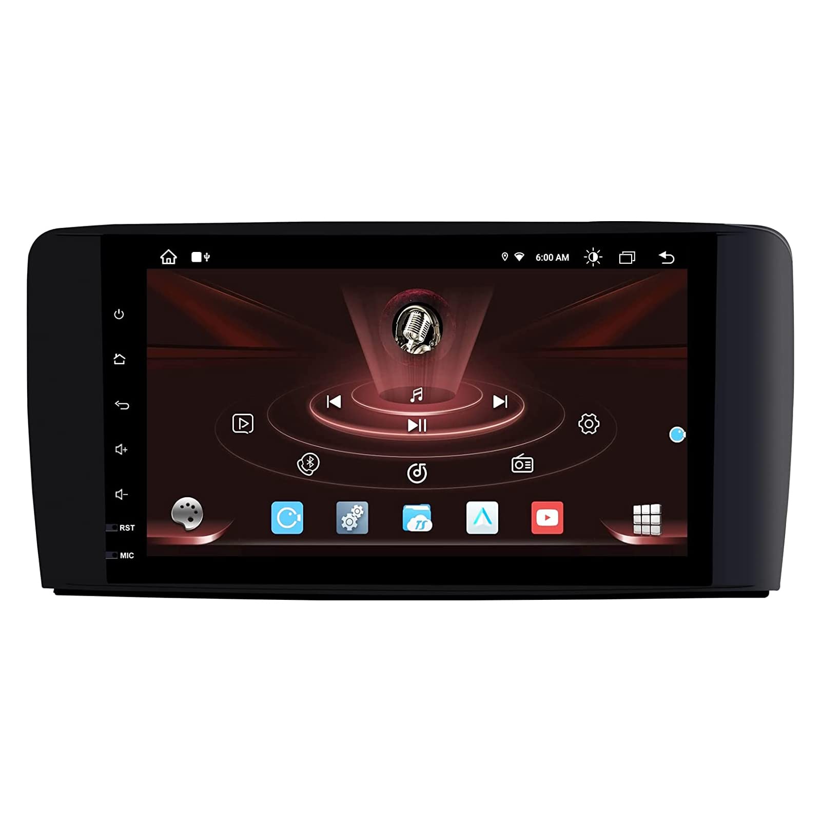 Keoaiob Android 14 Auto-Radio-Stereo-GPS-Navigation Für Gl Ml Klasse W164 X164 Ml350 Ml450 Gl320 Gl450 9 Zoll Doppel Din Hd Multi-Touch-Scree-Video-empfänger Carplay Dsp RDS(Color:M100S) von Keoaiob