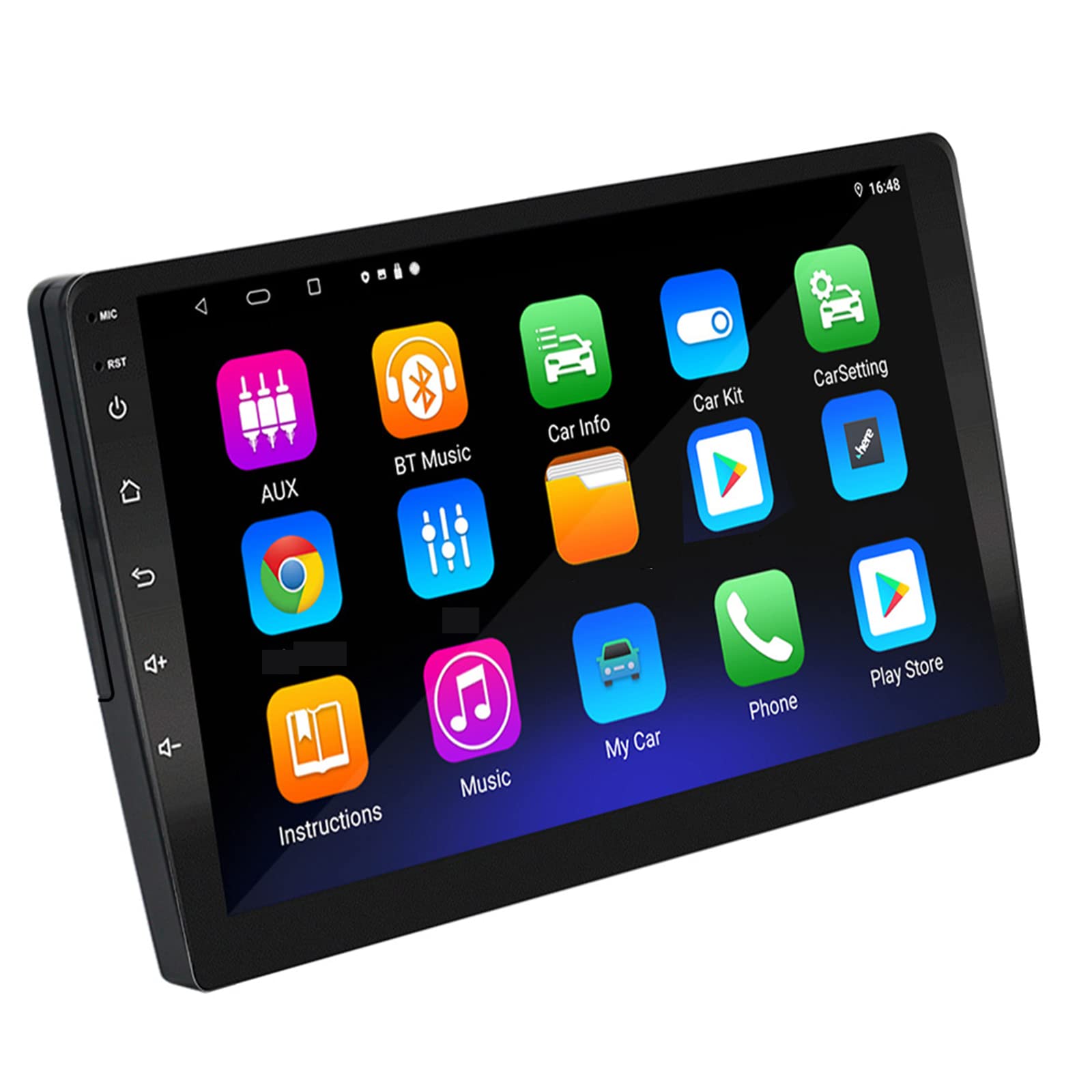 Keoaiob Android 14 Auto Stereo 10,1 Zoll Volldoppelbildschirm Wireless Carplay Car Stereo Stereo Double Din Bluetooth Rückfahrkamera Mit GPS/dsp Sat NAV Fm/am/RDS Radio Receiver(Color:M100S) von Keoaiob