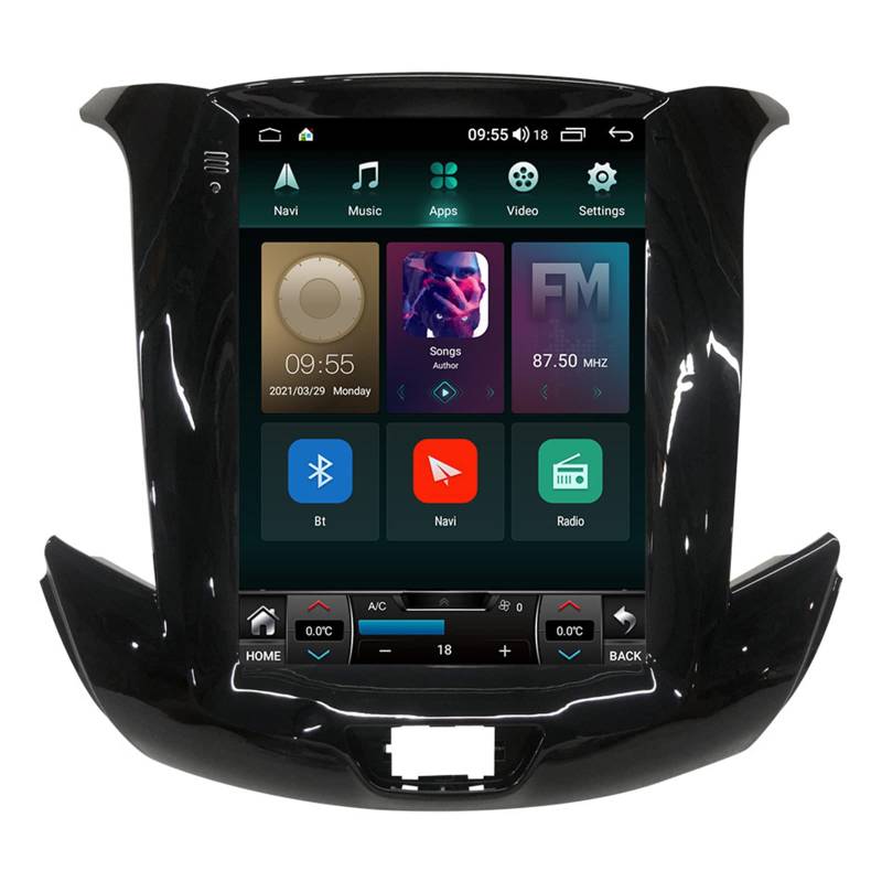 Keoaiob Android 14 Car Radio Für Chevy Cruze 2015-2020 9,7 Zoll Multimedia Player GPS-Navigation IPS Touchscreen Mit WiFi Bluetooth Fm Mirror Link Carplay(Color:M150S) von Keoaiob