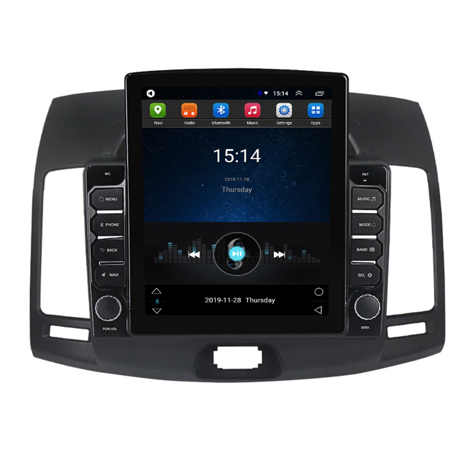 Keoaiob Android 14 Doppel-din-GPS-Navigation Für Elan-tra-Auto Stereo 9.7 '' Vertikaler Touchscreen 2.5d Temperierter Glasspiegel Bluetooth Car Radio Mit Audioempfängern von Keoaiob