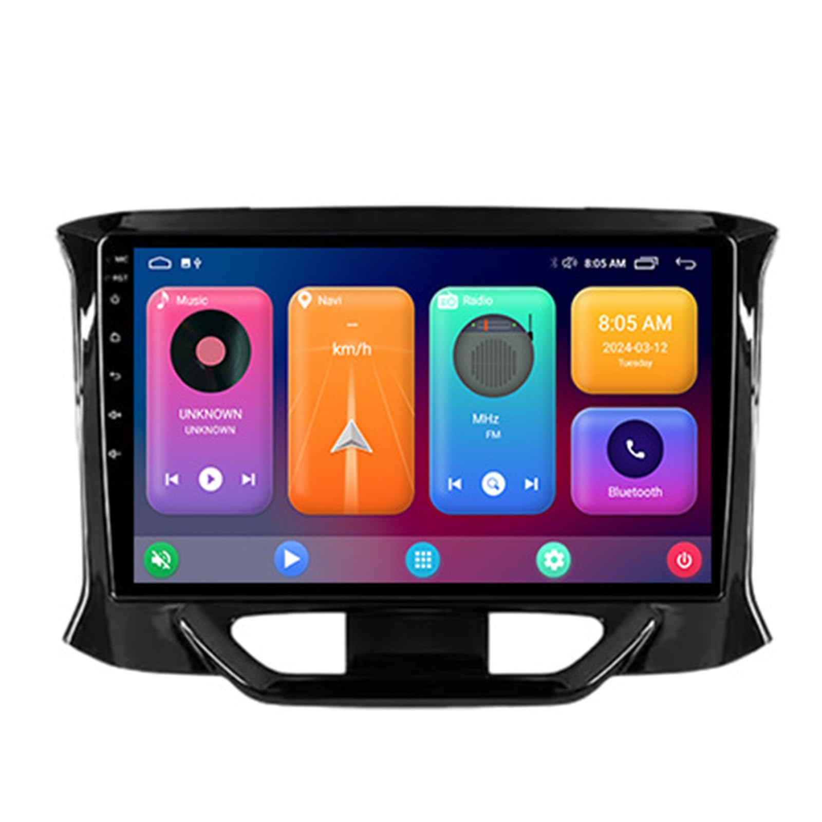 Keoaiob Android Car Radio Für Lada X-ray 2015-2019 Mit GPS-Navigation, 9-Zoll-Touchscreen-Auto-Stereo Mit Bluetooth WiFi Fm Radio Aux USB Mirror Link + Backup-Kamera(Color:M100S) von Keoaiob