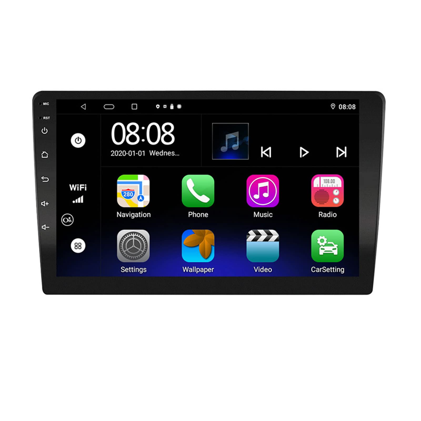 Keoaiob Auto Stereo 9-Zoll-touchscreme Single Din GPS Navigation Medien Empfänger Telefon Carplay Android Auto Bluetooth Hands Kostenloser Musik Blutooth Fm Mirror Link(Color:M300S) von Keoaiob