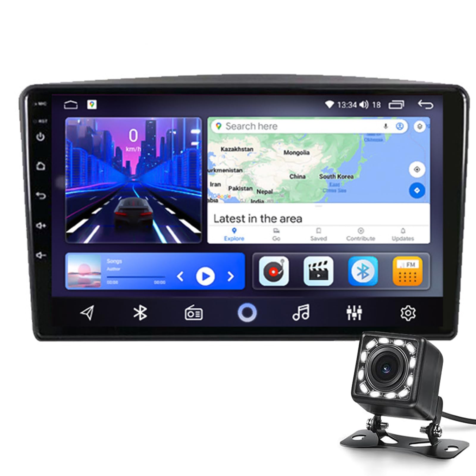 Tragbare Auto-stereo-stereo Für Land Cruiser 100/ L-exus Lx470 1997-2001 Mit Drahtlosen Carplay-bildschirm Android Auto Screen 9 Zoll Touchscreen Gps-radio Mit Bluetooth Fm Mirror Li(Size:4G+32G 2K) von Keoaiob