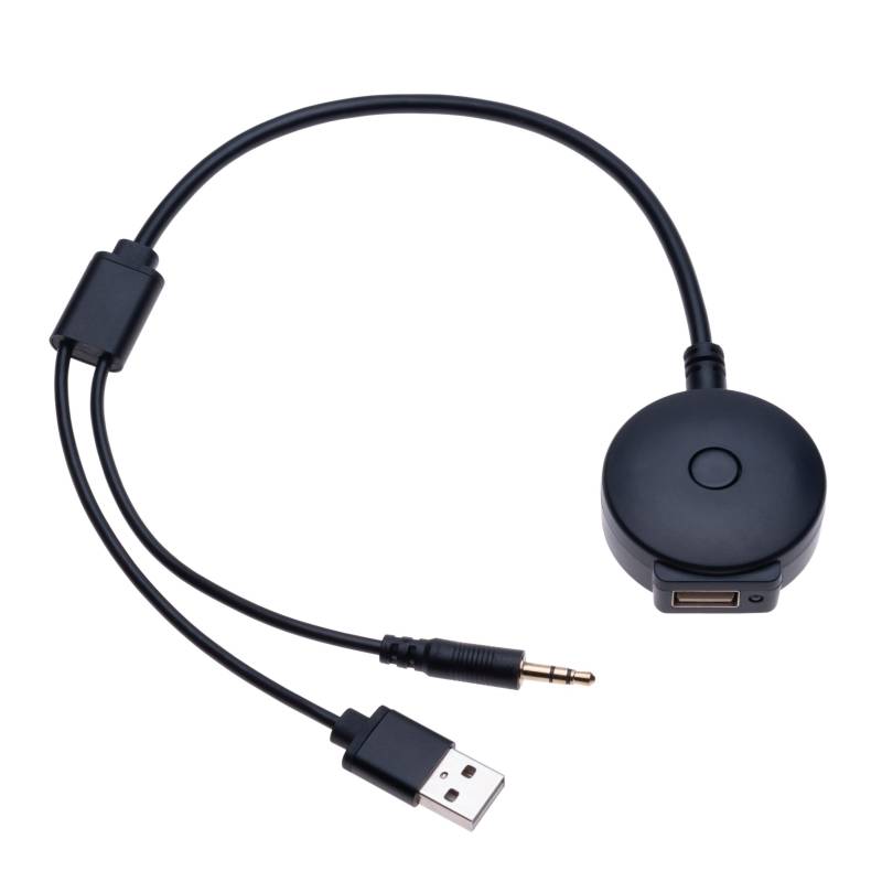 Universelles Bluetooth-Audiokabel für das Auto | USB / 3,5 mm AUX Music Interface Adapter Kompatibel mit BMW Serie 1, 2, 3, 5, 6, 7, X1 X3 X4 X5 X5 X6 E46 und Mini Cooper R55 R56 R57 von Keple