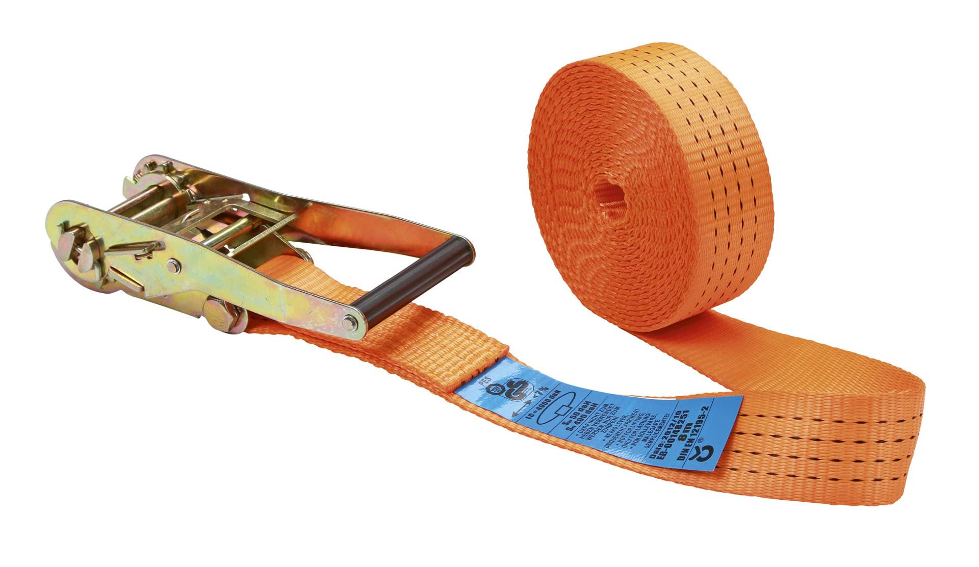 Kerbl 37316 Ratschenzurrgurt 1-teilig orange 50mm/8m, 2000/4000kg, 1680 g von Kerbl