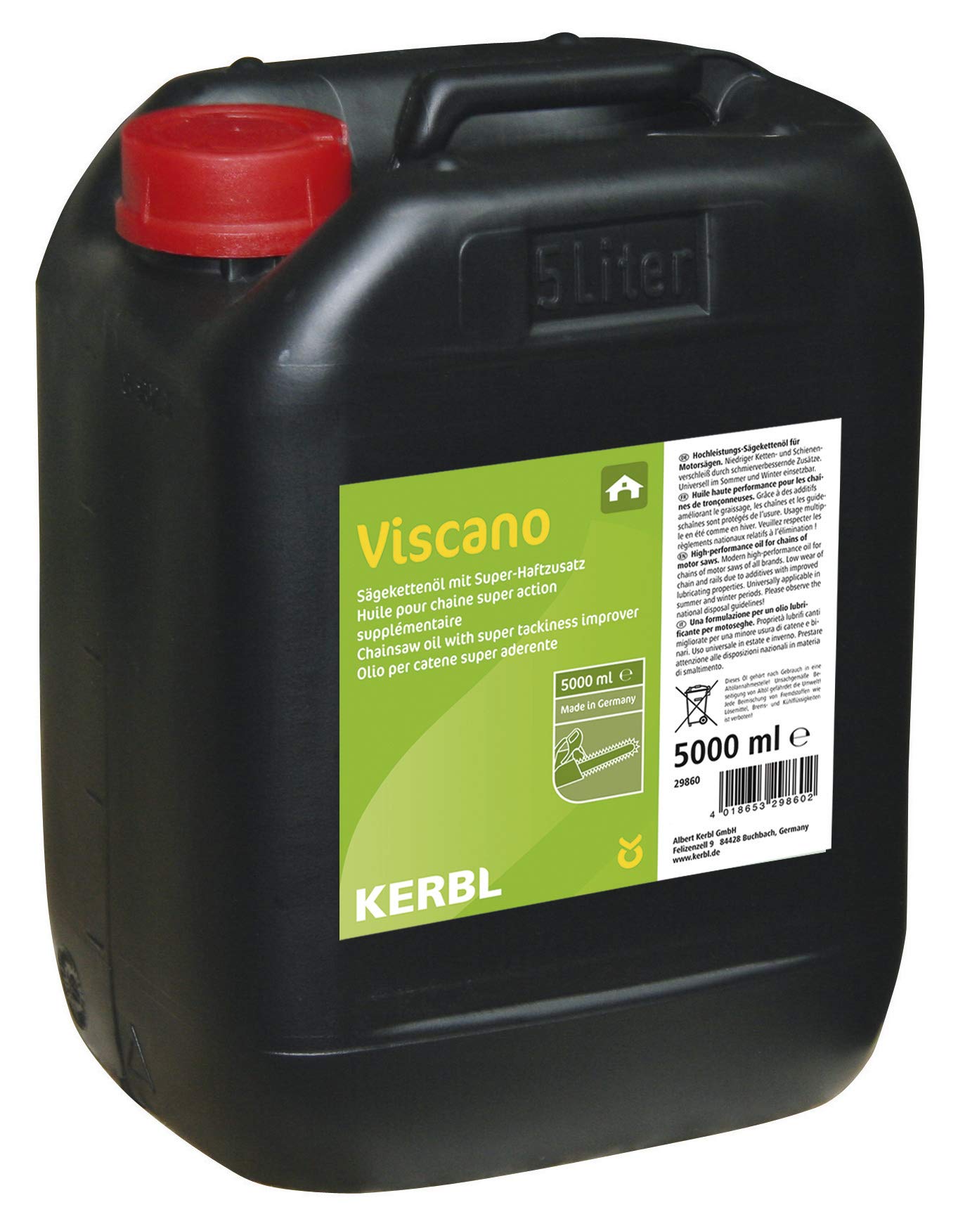 Viscano Sägekettenöl H 5 Ltr. mineralisch, schwarz von Kerbl