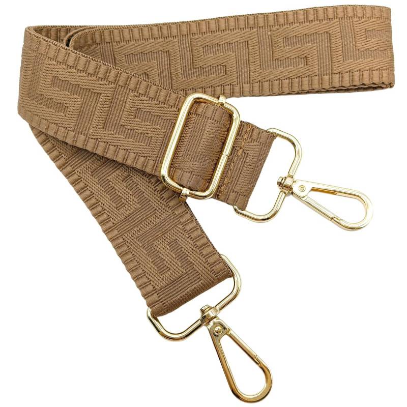 Verstellbarer Schultergurt für Taschen Dunkel Khaki, Taschengurte zum Wechseln, Taschengurt Breit mit Karabiner Gold, 80-130 cm Tragegurt Tasche für Damen Schulterriemen, Handtasche, 3.8cm, 1316 von Keriocusi