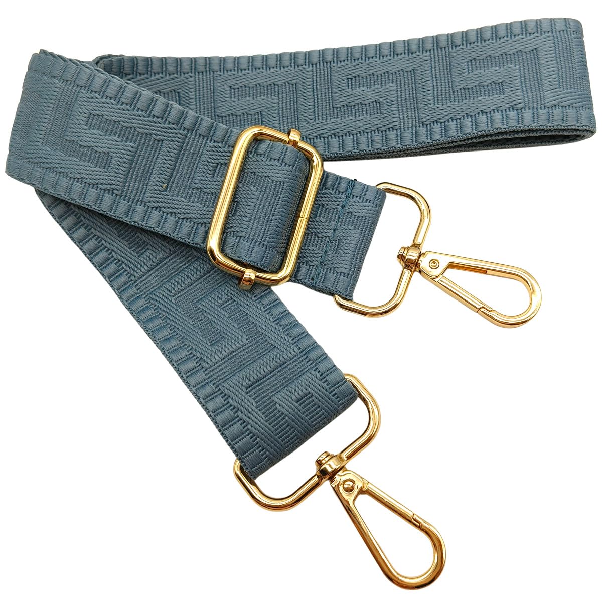 Verstellbarer Schultergurt für Taschen Haze Blau, Taschengurte zum Wechseln, Taschengurt Breit mit Karabiner Gold, 80-130 cm Tragegurt Tasche für Damen Schulterriemen, Handtasche, 3.8cm, 1306 von Keriocusi