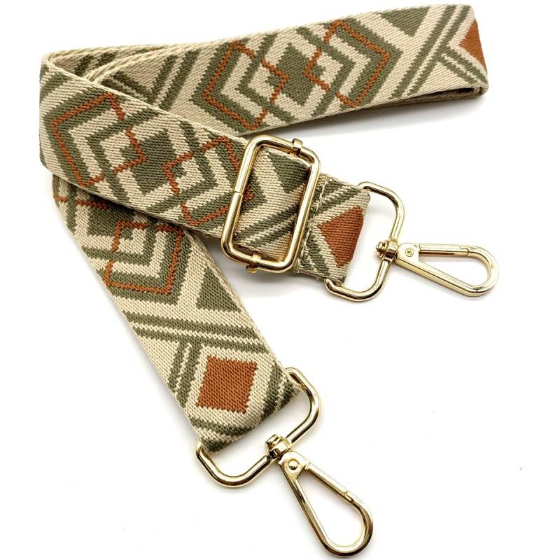 Verstellbarer Schultergurt für Taschen Khaki Grün, Taschengurte zum Wechseln, Taschengurt Breit mit Karabiner Gold, 80-130 cm Tragegurt Tasche für Damen Schulterriemen, Moderne Handtasche, 3.8cm, 16 von Keriocusi