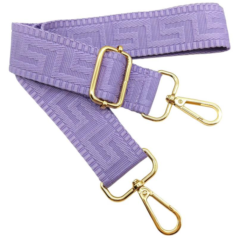 Verstellbarer Schultergurt für Taschen Violett, Taschengurte zum Wechseln, Taschengurt Breit mit Karabiner Gold, 80-130 cm Tragegurt Tasche für Damen Schulterriemen, Handtasche, 3.8cm, 1312 von Keriocusi