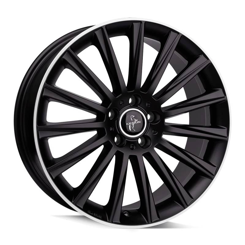 Keskin KT18 8.5JX19 5/112 ET45 72.6 MATT BLACK LIP POLISH Alufelge von Keskin Tuning