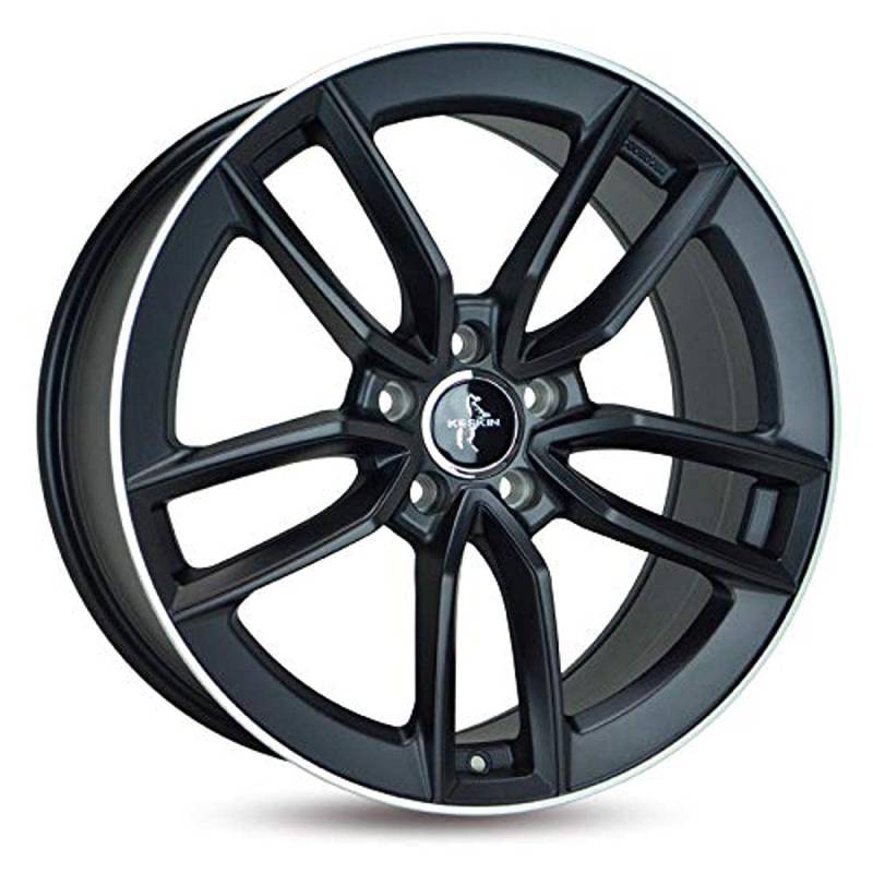 Keskin KT21 8JX18 5/112 ET45 66.6 MATT BLACK LIP POLISH Alufelge von Keskin Tuning