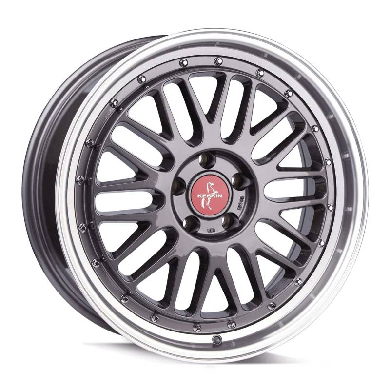 Keskin KT22 8.5JX19 5/108 ET45 72.6 TITAN GREY LIP POLISH Alufelge von Keskin Tuning