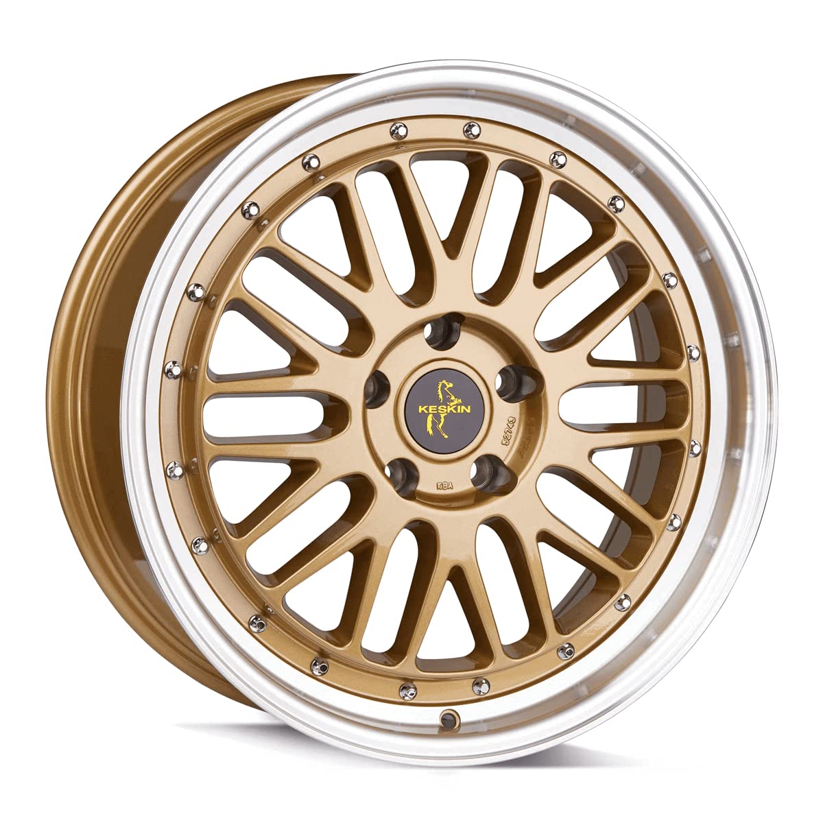 Keskin KT22 8.5JX19 5/120 ET35 72.6 GOLD LIP POLISH Alufelge von Keskin Tuning