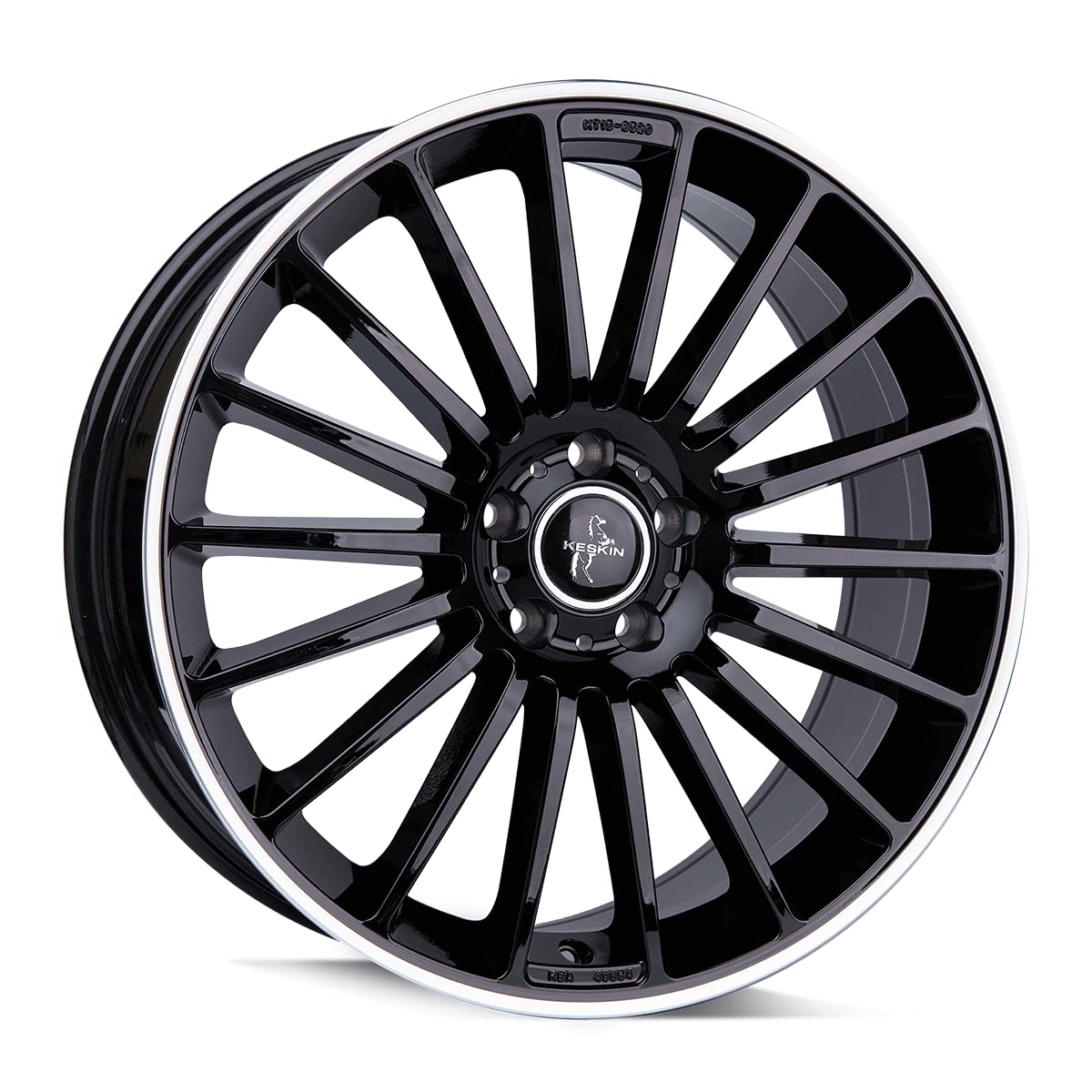 KESKIN KT15 BLACK LIP POLISH 7x17 ET38 5.00x112.00 Hub Hole 66.60 mm - Alu felgen von Keskin