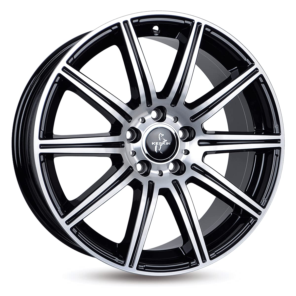 KESKIN KT16 BLACK FRONT POLISH 8,5x19 ET45 5.00x112.00 Hub Hole 66.60 mm - Alu felgen von Keskin