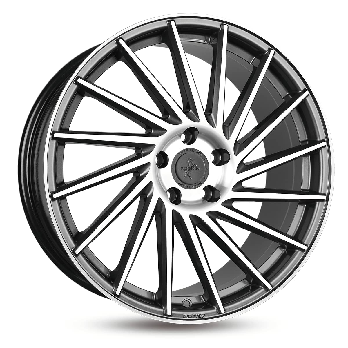 KESKIN KT17 PALLADIUM FRONT POLISH 8x18 ET45 5.00x5x112 Hub Hole 66.60 mm - Alu felgen von Keskin