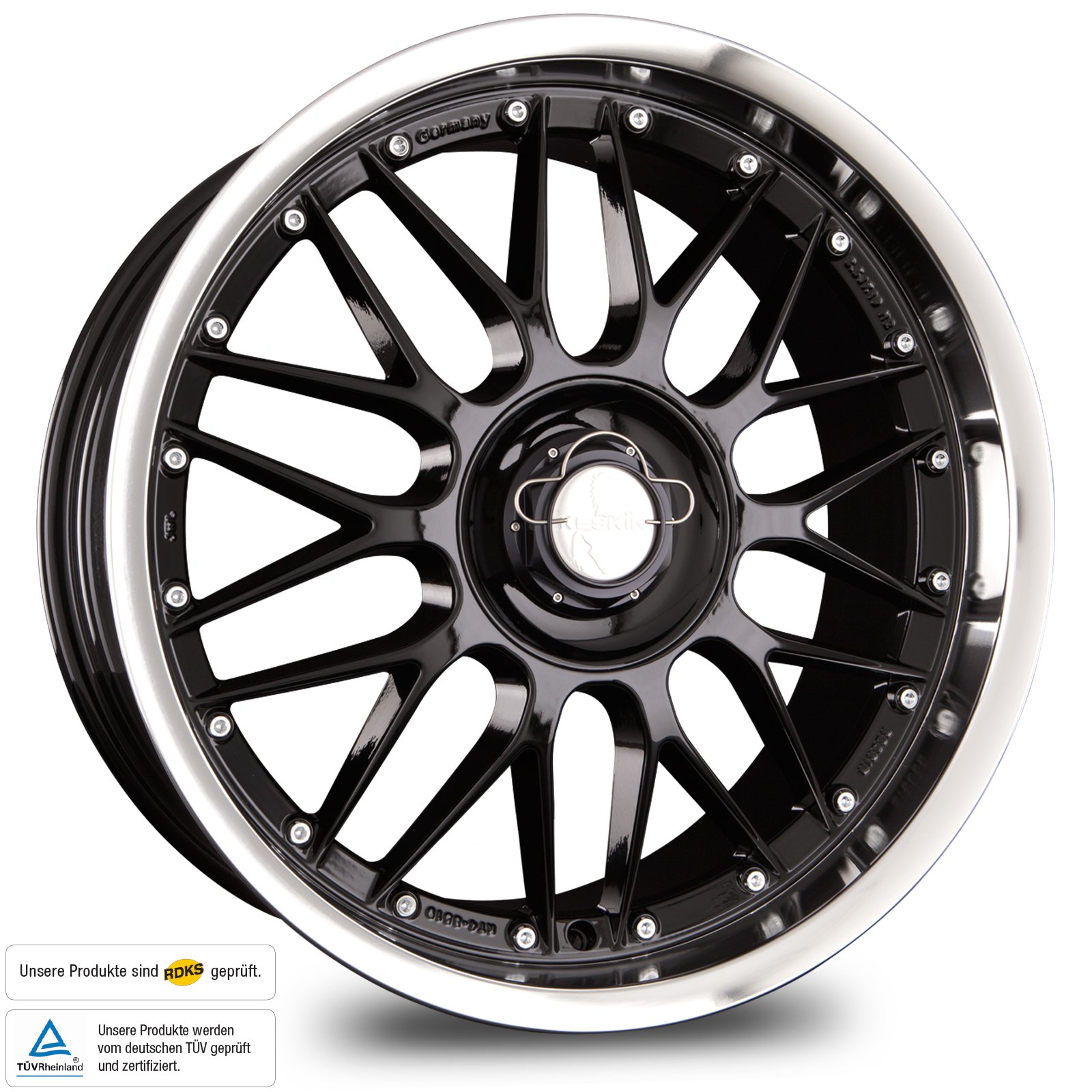 KESKIN KT4 BLACK LIP POLISH 8,5x18 ET30 5.00x100.00 Hub Hole 72.60 mm - Alu felgen von Keskin