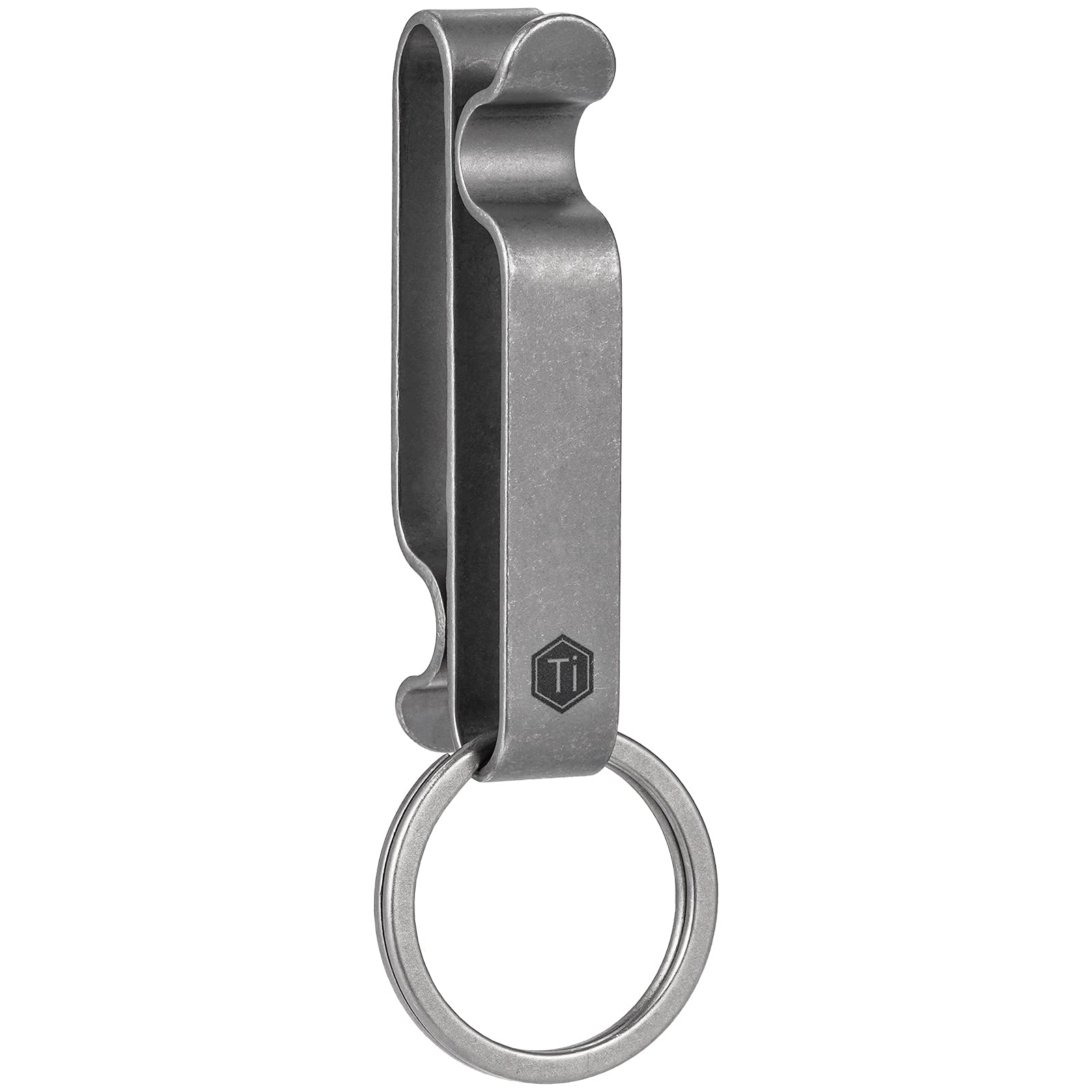 KeyUnity KM00 Gürtelclip Schnalle Schlüsselhalter, TC4 Titan Schlüsselanhänger Taktischer Schlüssel Karabiner Clip für 3,8-5,7cm Breite Dienstgürtel für Polizei und Feuerwehr von KeyUnity