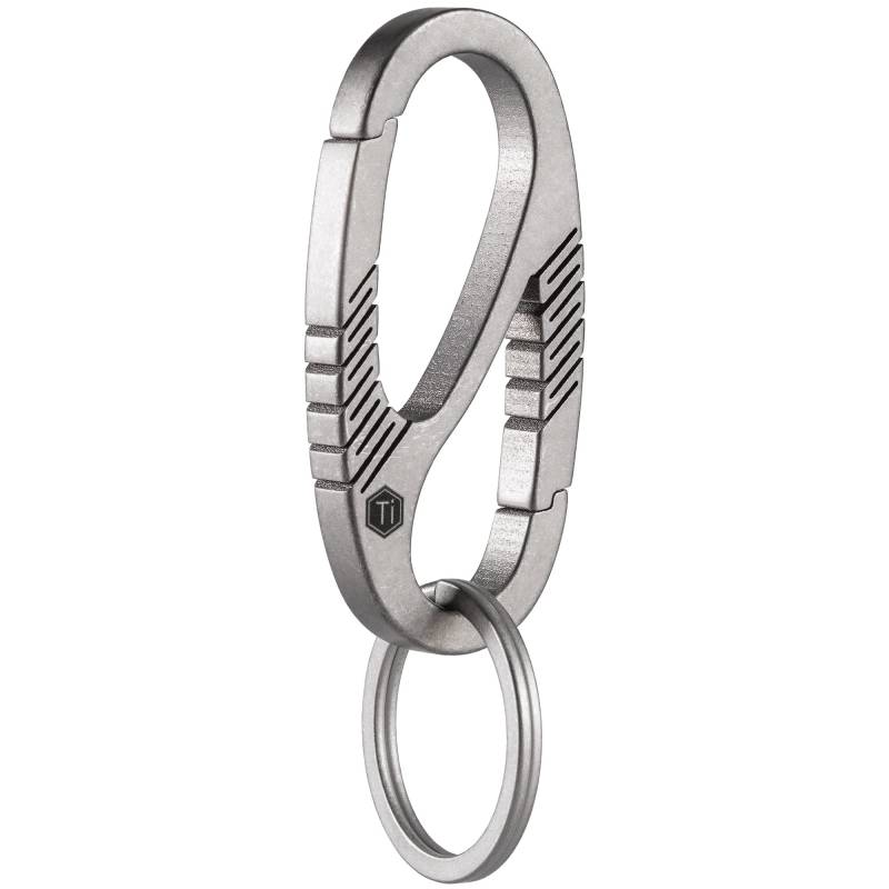 KeyUnity Titan Karabiner Schlüsselanhänger Clip, Dual-Gate Schnellverschluss EDC Schlüsselanhänger Organizer für Männer und Frauen (KM08) von KeyUnity