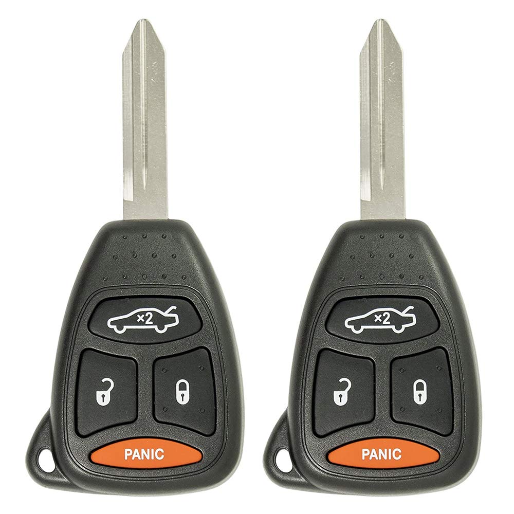 keyless2go Keyless Fernbedienung HEAD Schlüsselanhänger 4 Button Ersatz für kobdt04 a und oht692427aa (2 Pack) von Keyless2Go