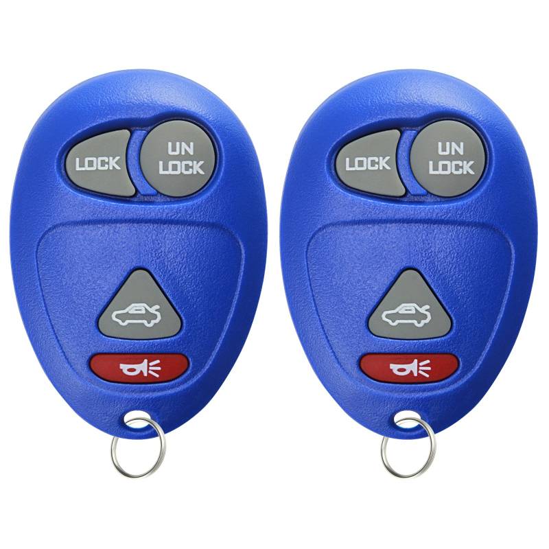 KeylessOption Keyless Entry Fernbedienung für Autoschlüssel, Ersatz für L2C0007T, Blau, 2 Stück von KeylessOption