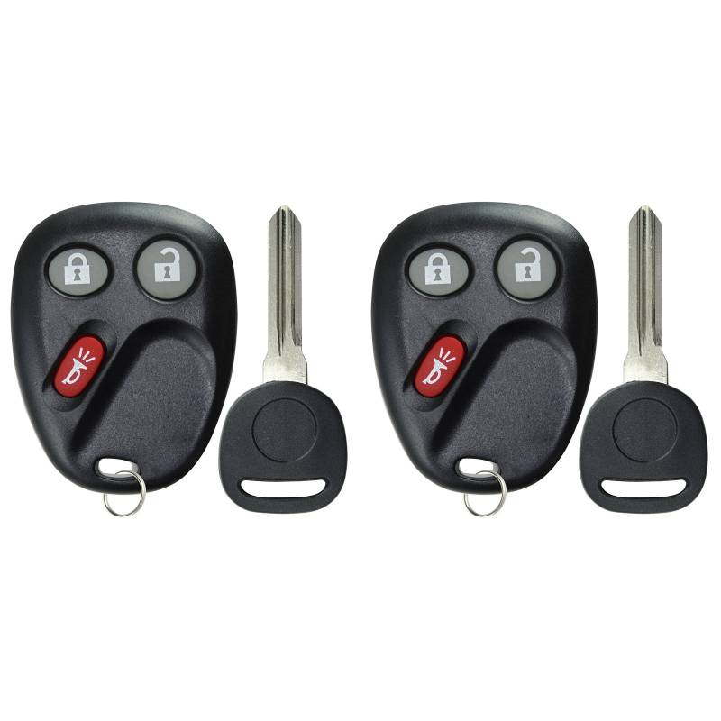 KeylessOption KeylessOption Schlüsselloser Entry Fernbedienung Autoschlüssel und Schlüssel Ersatz für 15008008, 15008009 von KeylessOption