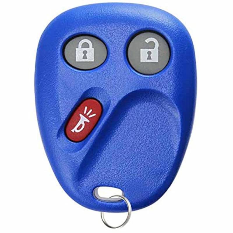 KeylessOption Replacement 3 Button Keyless Entry Remote Control Key Fob -Blue von KeylessOption