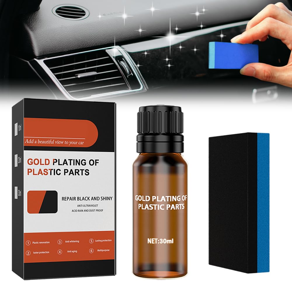 Kidmis Kunststoff Auffrischer, 2024 New Kunststoffreiniger Auto, Auto-Kunststoff-Restaurator, Auto-Plastikteile-Renovierungsmittel, Car Plastics Restorer (1pcs) von Kidmis