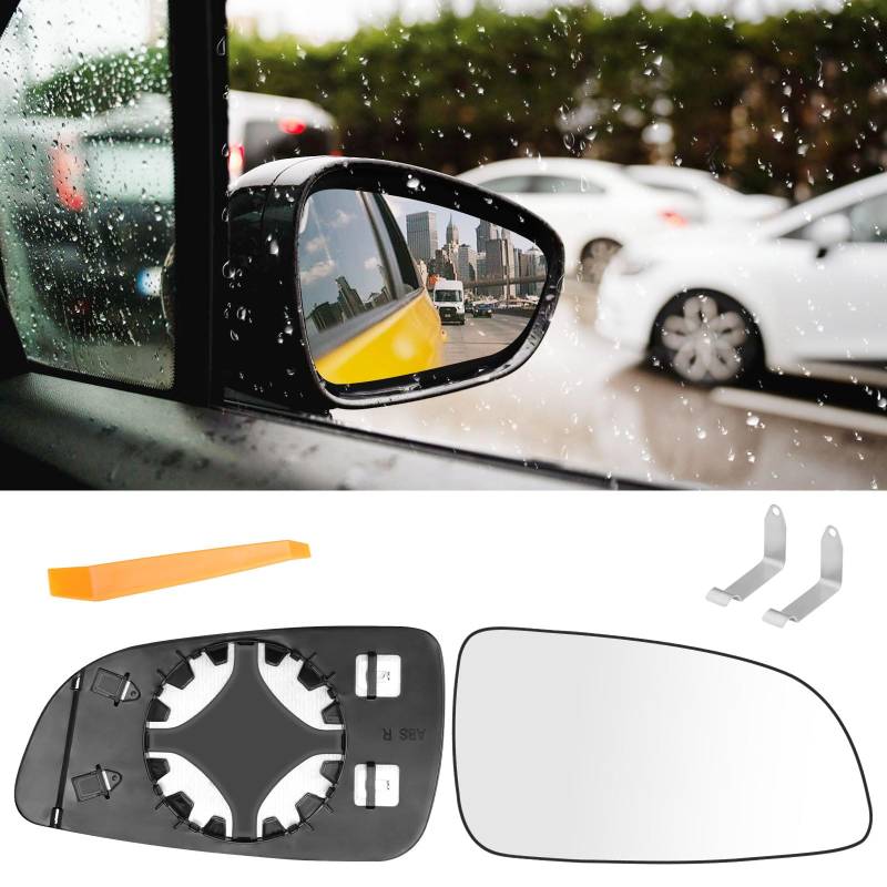 Kigniote Spiegelglas Rechts für Opel Astra H 2004-2009 Außenspiegel Glas Beheizbar Asphärisch Spiegelglas Rechts Beifahrerseite Spiegelglas Ersatz für Vauxhall Holden Astra H GTC 2004-2009 von Kigniote