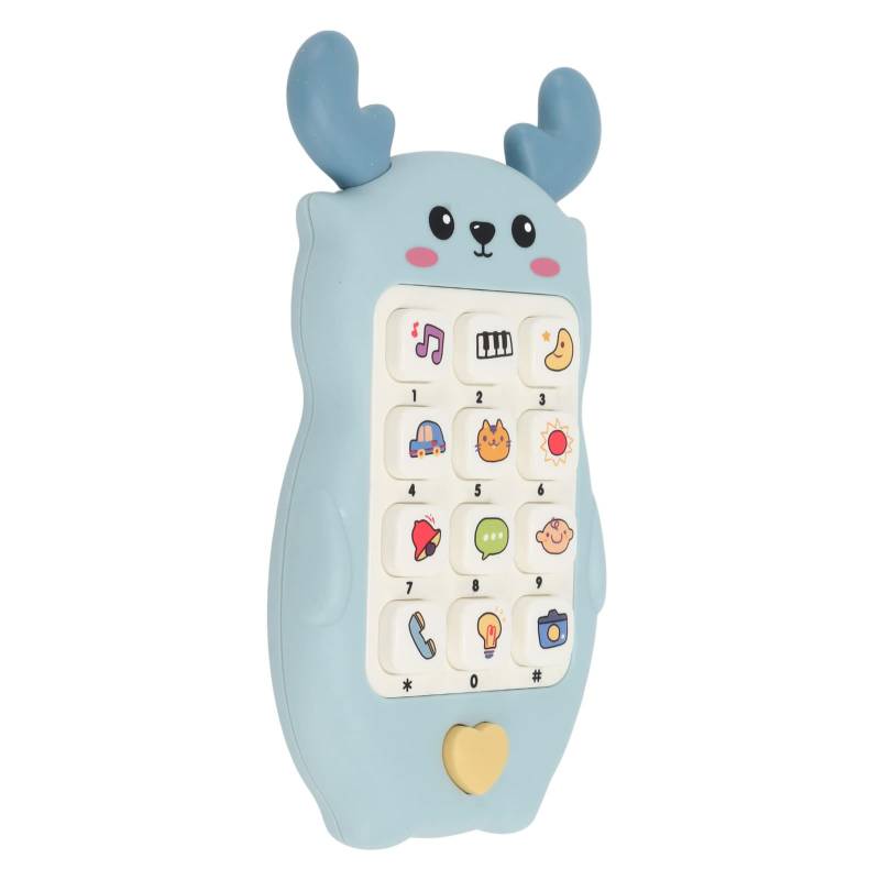 Baby Telefon Spielzeug Interaktive Elektronische Musiklichter Kaubar Frühes Bildungsbaby Smartphone -Spielzeug (Blau) von Kikumi