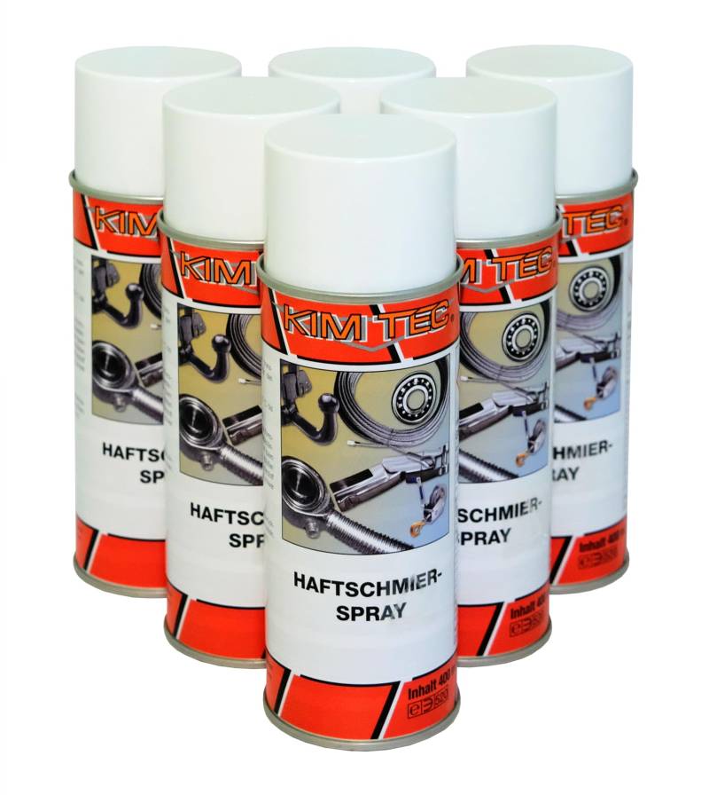 Haftschmierspray Haftschmierstoff transparent 400ml Schmiermittel Kettenspray (6) von Kim Tec