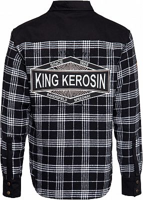 King Kerosin Motor Gear - Kustom Kulture, Hemd/Textiljacke - Schwarz/Weiß - L von King Kerosin