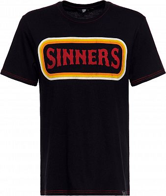 King Kerosin Sinners F*ck You All, T-Shirt - Schwarz/Rot/Gelb - M von King Kerosin