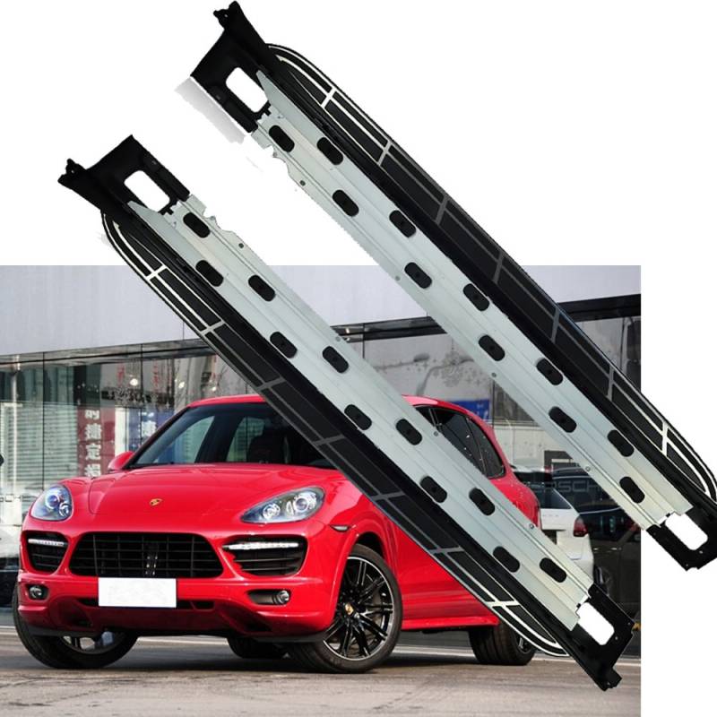 Kingcher Seitliche Trittfläche passend für Porsche Cayenne 2011–2017 Edelstahl Nerf Bar Trittbrett von Kingcher