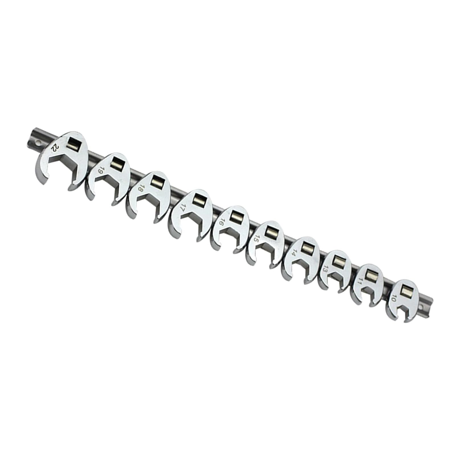 Kingke 10-teiliges Schraubenschlüssel-Set, 3/8-Zoll-Schraubenschlüssel-Set, 10-22 mm, metrisches Hahnenfußschlüssel, Reparaturwerkzeug für Autoreparatur von Kingke