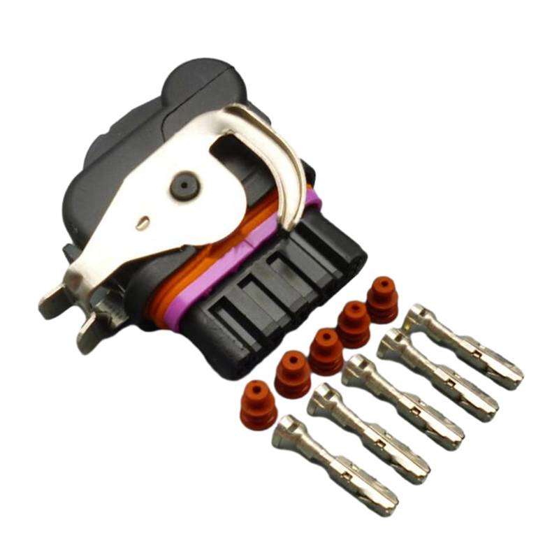 Kingke Auto Zubehör 5-poliger Wischermotor Stecker Generator Buchse Ersatz Wasserdichter Kabelbaum Stecker 18242000000 Kunststoff Kabelstecker von Kingke