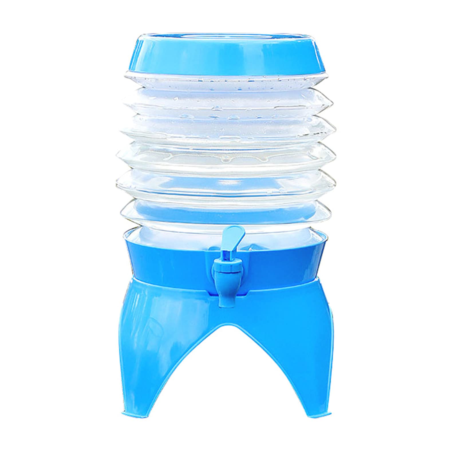 Kingke Wasserbehälter für Outdoor-Reisen, Camping, zusammenklappbar, mit Wasserhahn, 2,5 Liter von Kingke