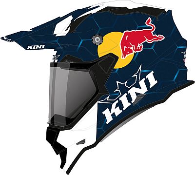 Kini ADV Red Bull 1.0, Endurohelm - Matt Dunkelblau/Weiß/Blau - L von Kini