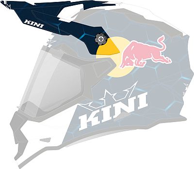 Kini ADV Red Bull 1.0, Helmschirm - Matt Dunkelblau/Weiß/Blau von Kini