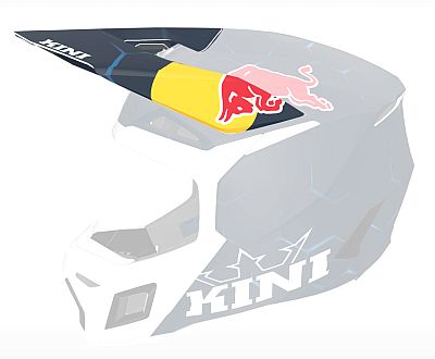 Kini MX3 Red Bull 1.0, Helmschirm Kinder - Matt Dunkelblau/Weiß/Blau von Kini