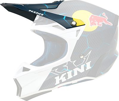 Kini MXC2 Red Bull 2.0, Helmschirm - Matt Schwarz/Weiß/Blau von Kini