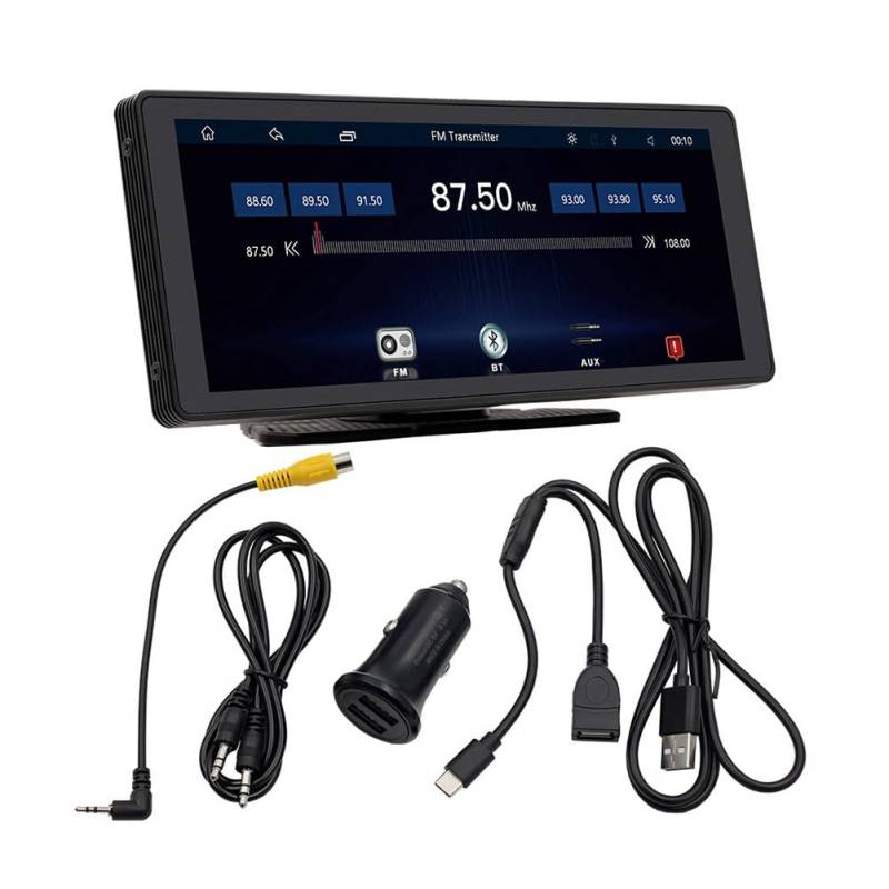 Kioball 10,26- Bluetooth-Tragbildschirm GPS-Navigationsdisplay Wireless Carplay Android Auto MP5-Player Fahrtenrekorder von Kioball