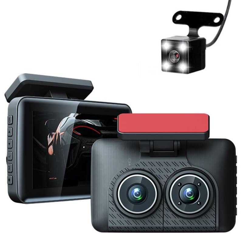 Kioball 4 IPS HD 1080P Auto DVR Recorder Dashcam IR Nachtsicht Weitwinkel Parkmonitor Kamera Front-Innen-Rückkamera von Kioball