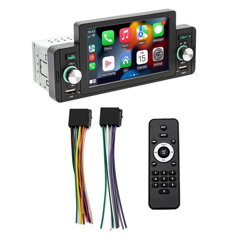 Kioball 4-Kanal 60W Kabelloses Autoradio Auto MP5-Player Bluetooth 5.1 Radio Multimedia-Player mit 5-Bildschirm für Autoersatzteile Zubehör von Kioball