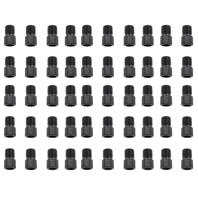 Kioball Fahrradventiladapter Aus Aluminiumlegierung, Geeignet für Mountainbikes und Rennräder, Fahrradzubehör Schwarz von Kioball
